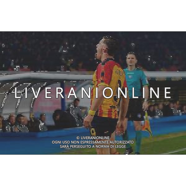 TVEM March 8, 2025 Lecce, Italy - US Lecce vs AC Milan - Italian soccer serie A 2024/25 - Via Del Mare Stadium. In the pic: Nikola Krstovic of US Lecce celebrates after scoring a goal ©Emmanuele Mastrodonato - AGENZIA ALDO LIVERANI SAS