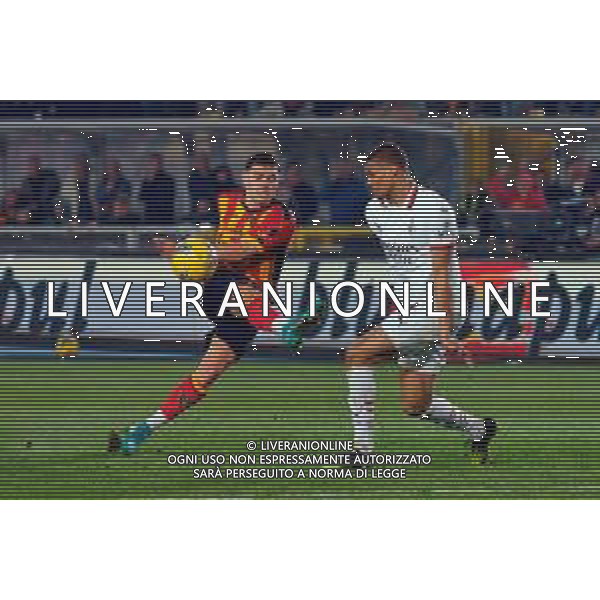 TVEM March 8, 2025 Lecce, Italy - US Lecce vs AC Milan - Italian soccer serie A 2024/25 - Via Del Mare Stadium. In the pic: Nikola Krstovic of US Lecce in action against Malick Thiaw of AC Milan ©Emmanuele Mastrodonato - AGENZIA ALDO LIVERANI SAS