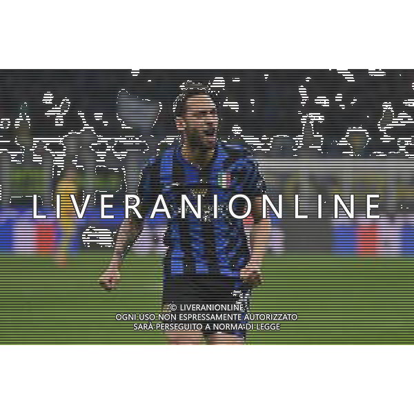 Inter vs Monza nella foto Hakan Calhanoglu (Inter) esultanza dopo il gol del 2 a 2 Milano 08-03-2025 Stadio Giuseppe Meazza - San Siro Campionato Serie A Enilive - 28a giornata foto Roberto Garavaglia/Agenzia Aldo Liverani sas