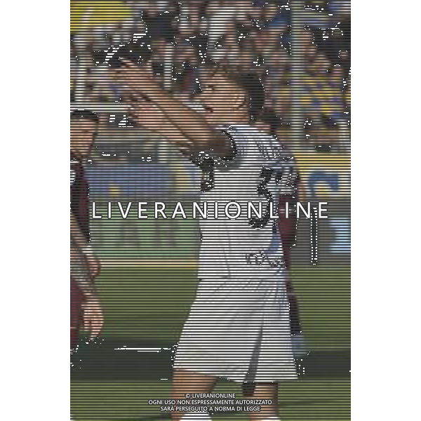 Mateo Pellegrino of Parma AC celebrates after scoring first goal during Parma Calcio vs Torino FC, 28° Serie A Enilive 2024-25 game at Ennio Tardini stadium in Parma (PR), Italy, on March 08, 2025. (Photo by Davide Casentini) AG ALDO LIVERANI SAS