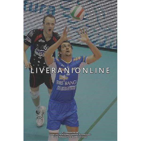 Forli\' 28/01/2006 Final Four Tim coppa italia Volley Itas Diatec Trentino - Bre Banca Lannutti Cuneo nella foto: Wijsmans wout e vergnaghi daniele ph rosa/agenzia aldo liverani