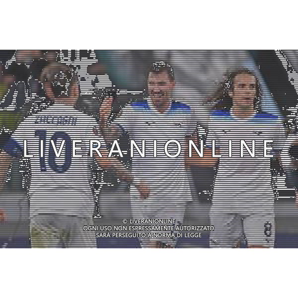 Lazio vs Viktoria Plzen Europa League Ottavi di finale - Gara di ritorno Stadio Olimpico - Roma 13-03-2025 nella foto Esultanza dopo Gol Romagnoli alessio e Guendouzi ©Federico Gaetano - AGENZIA ALDO LIVERANI SAS