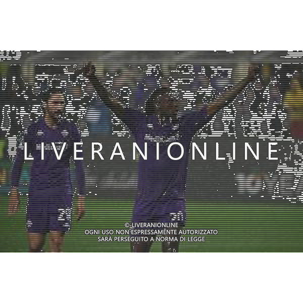 TVRG Fiorentina vs Panathinaikos nella foto Moise Kean (Fiorentina) esultanza a fine partita Firenze 13-03-2025 Stadio Artemio Franchi UEFA Conference League ottavi di finale gara di ritorno foto Roberto Garavaglia/Agenzia Aldo Liverani sas