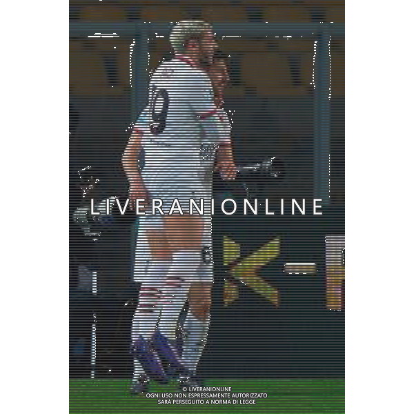 TVEM March 8, 2025 Lecce, Italy - US Lecce vs AC Milan - Italian soccer serie A 2024/25 - Via Del Mare Stadium. In the pic: Theo Hernandez of AC Milan and Matteo Gabbia of AC Milan celebrates foto emmanuele mastodonato-ag aldo liverani sas