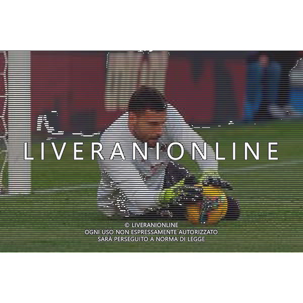 TVEM March 8, 2025 Lecce, Italy - US Lecce vs AC Milan - Italian soccer serie A 2024/25 - Via Del Mare Stadium. In the pic: Marco Sportiello of AC Milan foto emmanuele mastodonato-ag aldo liverani sas