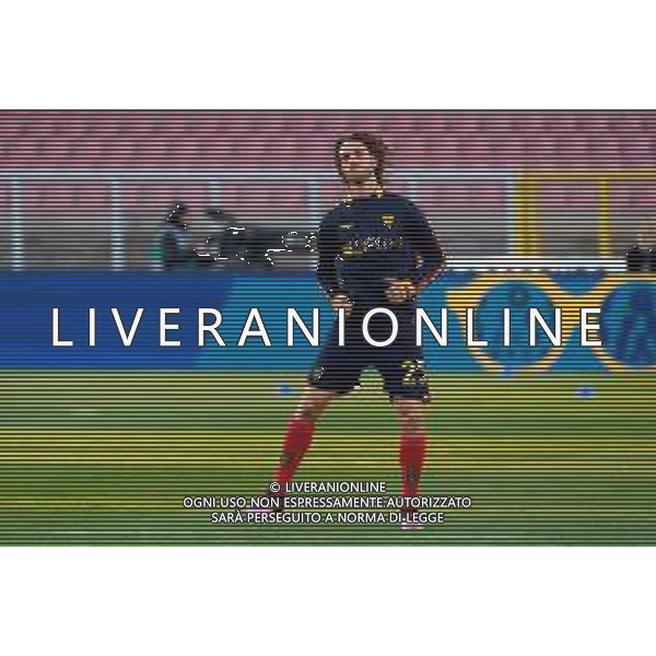 TVEM March 8, 2025 Lecce, Italy - US Lecce vs AC Milan - Italian soccer serie A 2024/25 - Via Del Mare Stadium. In the pic: Antonino Gallo of US Lecce foto emmanuele mastodonato-ag aldo liverani sas