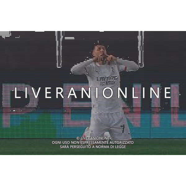 TVEM March 8, 2025 Lecce, Italy - US Lecce vs AC Milan - Italian soccer serie A 2024/25 - Via Del Mare Stadium. In the pic: Santiago Gimenez of AC Milan celebrates after scoring a goal that was after disallowed foto emmanuele mastodonato-ag aldo liverani sas