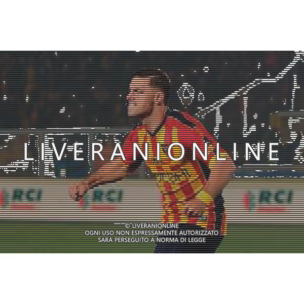 TVEM March 8, 2025 Lecce, Italy - US Lecce vs AC Milan - Italian soccer serie A 2024/25 - Via Del Mare Stadium. In the pic: Nikola Krstovic of US Lecce celebrates after scoring a goal foto emmanuele mastodonato-ag aldo liverani sas