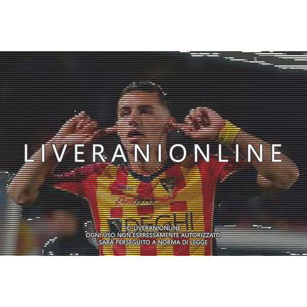 TVEM March 8, 2025 Lecce, Italy - US Lecce vs AC Milan - Italian soccer serie A 2024/25 - Via Del Mare Stadium. In the pic: Nikola Krstovic of US Lecce celebrates after scoring a goal foto emmanuele mastodonato-ag aldo liverani sas