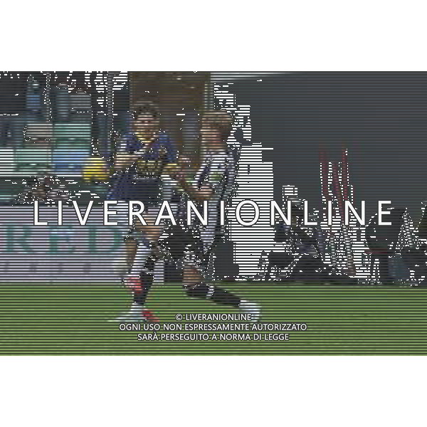 Domagoj Bradaric of Hellas Verona FC battle for the ball with Thomas Thiesson Kristensen of Udinese FC during Udinese Calcio vs Hellas Verona FC, 29° Serie A Enilive 2024-25 game at Bluenergy stadium in Udine (UD), Italy, on March 15, 2025. (Photo by Davide Casentini) - AGENZIA ALDO LIVERANI SAS