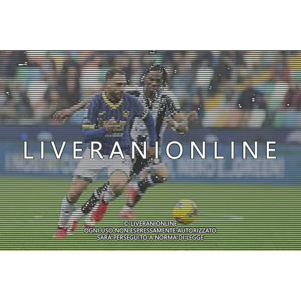 Grigoris Kastanos of Hellas Verona FC play the ball during Udinese Calcio vs Hellas Verona FC, 29° Serie A Enilive 2024-25 game at Bluenergy stadium in Udine (UD), Italy, on March 15, 2025. (Photo by Davide Casentini)- AGENZIA ALDO LIVERANI SAS
