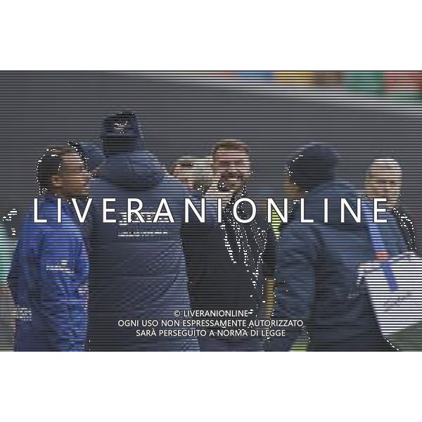 Paolo Zanetti Head Coach of Hellas Verona FC celebrate the victory at the end of Udinese Calcio vs Hellas Verona FC, 29° Serie A Enilive 2024-25 game at Bluenergy stadium in Udine (UD), Italy, on March 15, 2025. (Photo by Davide Casentini)- AGENZIA ALDO LIVERANI SAS