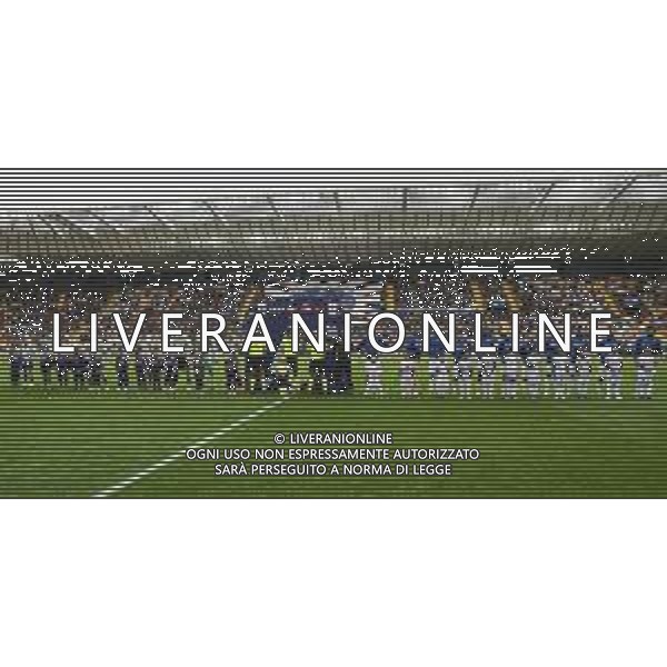 Udinese and Hella Verona lineup during Udinese Calcio vs Hellas Verona FC, 29° Serie A Enilive 2024-25 game at Bluenergy stadium in Udine (UD), Italy, on March 15, 2025. (Photo by Davide Casentini)- AGENZIA ALDO LIVERANI SAS