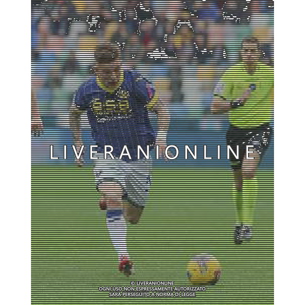 Tomas Suslov of Hellas Verona FC play the ball during Udinese Calcio vs Hellas Verona FC, 29° Serie A Enilive 2024-25 game at Bluenergy stadium in Udine (UD), Italy, on March 15, 2025. (Photo by Davide Casentini)- AGENZIA ALDO LIVERANI SAS