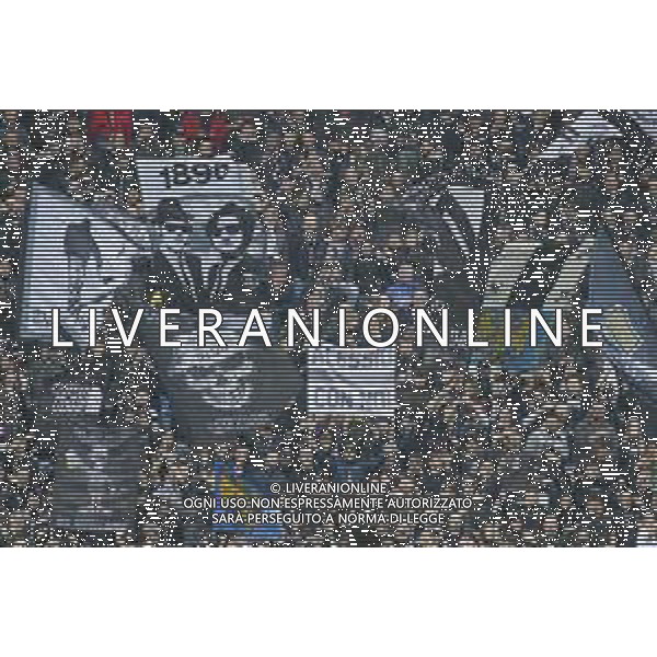 Tifosi - Udinese fans show their support during Udinese Calcio vs Hellas Verona FC, 29° Serie A Enilive 2024-25 game at Bluenergy stadium in Udine (UD), Italy, on March 15, 2025. (Photo by Davide Casentini)- AGENZIA ALDO LIVERANI SAS