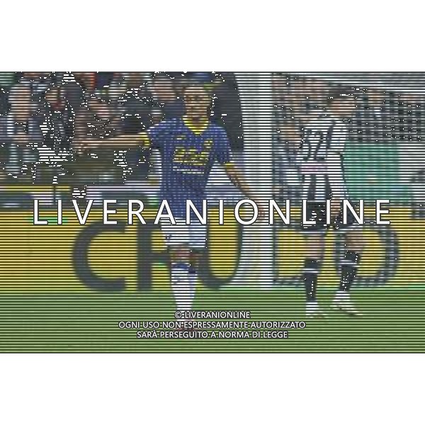 Dailon Rocha Livramento of Hellas Verona FC FC gestures during Udinese Calcio vs Hellas Verona FC, 29° Serie A Enilive 2024-25 game at Bluenergy stadium in Udine (UD), Italy, on March 15, 2025. (Photo by Davide Casentini)- AGENZIA ALDO LIVERANI SAS