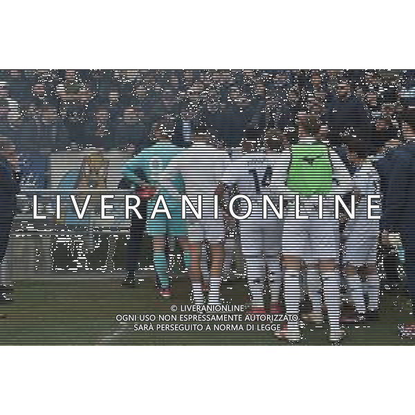 Bologna vs Lazio Campionato Serie A Enilive - 29 Giornata Stadio Renato Dall\'Ara - Bologna 16-03-2025 nella foto Lazio contestata a fine gara foto federico gaetano-ag aldo liverani sas