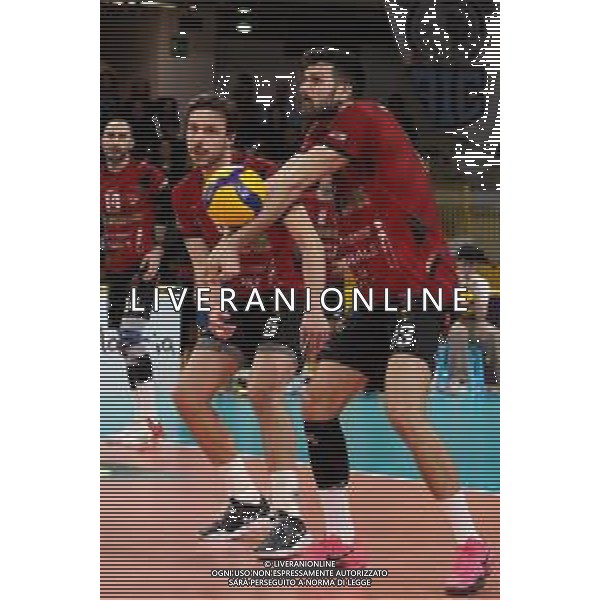 Reggio Calabria 16/03/2025 PalaCalafiore Volley Maschile Serie A3 Play Off Domotek vs Aurispa Lecce. In foto Zappoli e Lazzaretto Domotek Foto Pasquale Garreffa Agenzia Aldo Liverani SAS