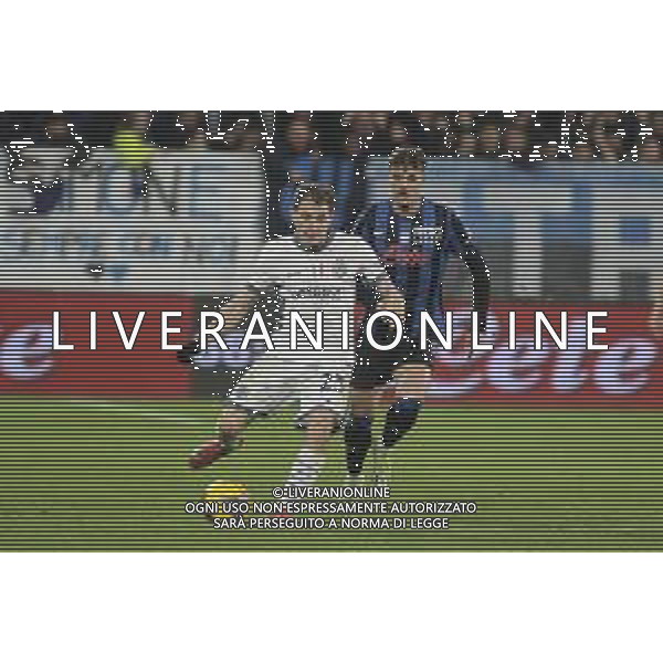 Nicolò Barella of Inter FC play the ball during Atalanta BC vs Internazionale FC, 29° Serie A Enilive 2024-25 game at Gewiss stadium in Bergamo (BG), Italy, on March 16, 2025. (Photo by Davide Casentini) AG ALDO LIVERANI SAS