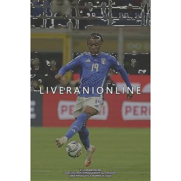 Destiny Udogie of Italy play the ball during Italy vs Germany, Quarter-finals, 1st leg of Uefa Nations League 2025, game at Giuseppe Meazza - San Siro stadium in Milano (MI), Italy, on March 20, 2025. (Photo by Davide Casentini)- AGENZIA ALDO LIVERANI SAS