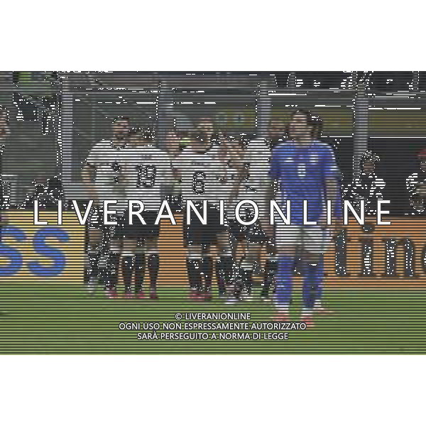 Tim Kleindienst of Germany celebrates after scoring during Italy vs Germany, Quarter-finals, 1st leg of Uefa Nations League 2025, game at Giuseppe Meazza - San Siro stadium in Milano (MI), Italy, on March 20, 2025. (Photo by Davide Casentini)- AGENZIA ALDO LIVERANI SAS