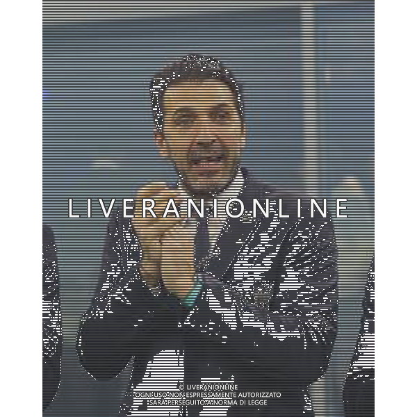 Gianluigi Buffon Head of Delegation of Italy claps the hand during Italy vs Germany, Quarter-finals, 1st leg of Uefa Nations League 2025, game at Giuseppe Meazza - San Siro stadium in Milano (MI), Italy, on March 20, 2025. (Photo by Davide Casentini)- AGENZIA ALDO LIVERANI SAS