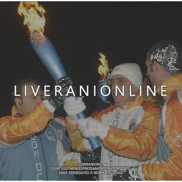 MILANO 29-1-06 ARRIVO IN CITTA\' DELLA TORCIA OLIMPICA NELLA FOTO:galliani adriano PH: CAPRA/LIVERANI