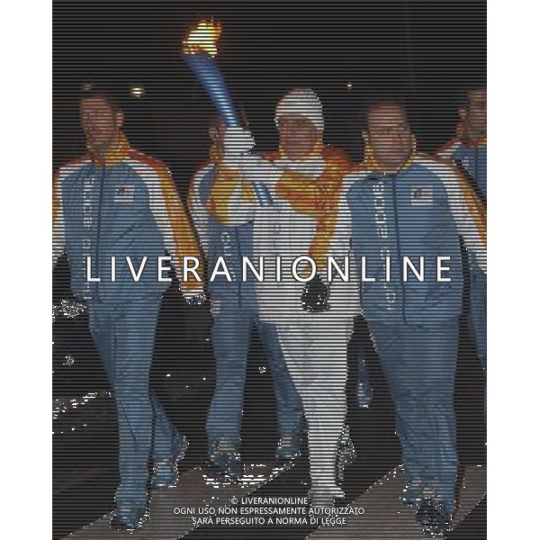 MILANO 29-1-06 ARRIVO IN CITTA\' DELLA TORCIA OLIMPICA NELLA FOTO:galliani adriano PH: CAPRA/LIVERANI