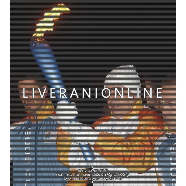 MILANO 29-1-06 ARRIVO IN CITTA\' DELLA TORCIA OLIMPICA NELLA FOTO:galliani adriano PH: CAPRA/LIVERANI