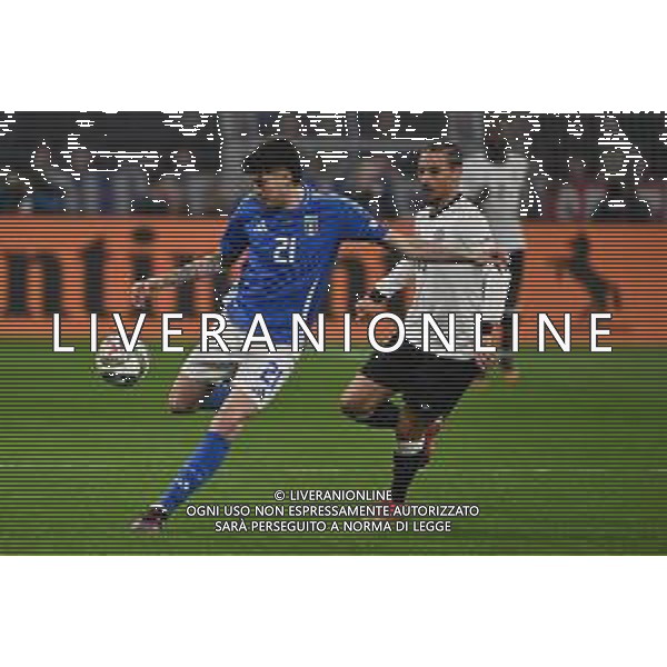 TVRG Germania vs Italia nella foto Alessandro Bastoni (Italia) e Leroy Sane’ (Germania) Dortmund (GER) 23-03-2025 Westfalenstadion - Signal Iduna Park UEFA Nations League - Lega A Quarti di finale - gara di ritorno foto Roberto Garavaglia/Agenzia Aldo Liverani sas