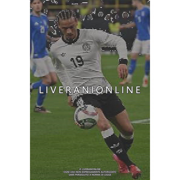 TVRG Germania vs Italia nella foto Leroy Sanè (Germania) Dortmund (GER) 23-03-2025 Westfalenstadion - Signal Iduna Park UEFA Nations League - Lega A Quarti di finale - gara di ritorno foto Roberto Garavaglia/Agenzia Aldo Liverani sas
