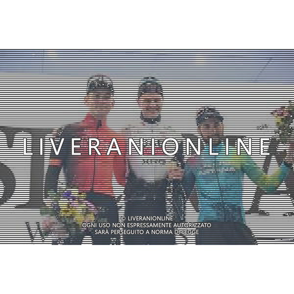 27-03-2025 Settimana Internazionale Coppi E Bartali; Tappa 03 Riccione - Cesena; 2025, Uae Team Emirates - Xrg; 2025, Ineos Grenadiers; 2025, Xds - Astana; Vine, Jai; Sheffield, Magnus; Ulissi, Diego; Cesena; ©SIROTTI - AGENZIA ALDO LIVERANI SAS