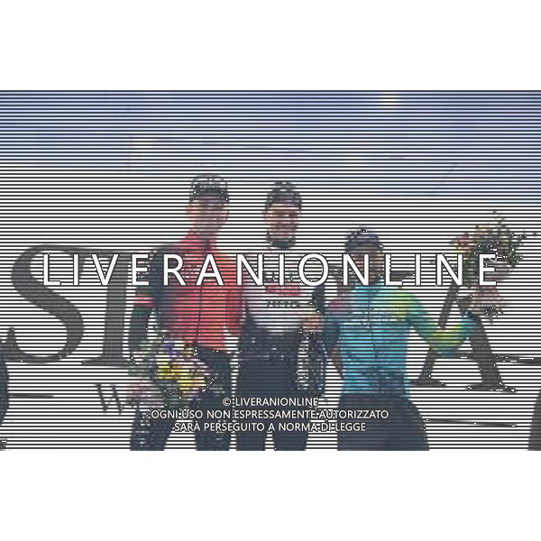 27-03-2025 Settimana Internazionale Coppi E Bartali; Tappa 03 Riccione - Cesena; 2025, Uae Team Emirates - Xrg; 2025, Ineos Grenadiers; 2025, Xds - Astana; Vine, Jai; Sheffield, Magnus; Ulissi, Diego; Cesena; ©SIROTTI - AGENZIA ALDO LIVERANI SAS