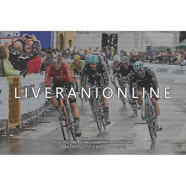 27-03-2025 Settimana Internazionale Coppi E Bartali; Tappa 03 Riccione - Cesena; 2025, Ineos Grenadiers; 2025, Xds - Astana; Sheffield, Magnus; Velasco, Simone; Cesena; ©SIROTTI - AGENZIA ALDO LIVERANI SAS