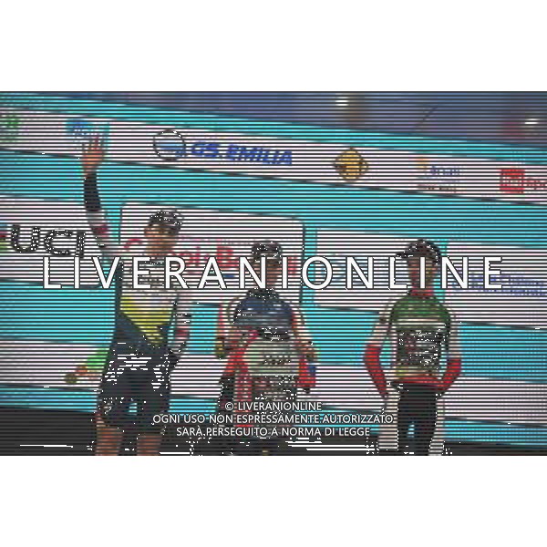 28-03-2025 Settimana Internazionale Coppi E Bartali; Tappa 04 Brisighella - Brisighella; 2025, Visma - Lease A Bike; 2025, Jcl Team Ukyo; 2025, Red Bull - Bora Hansgrohe Development; Tulett, Ben; Cabedo, Marc; Herzog, Emil; Brisighella; ©SIROTTI - AGENZIA ALDO LIVERANI SAS