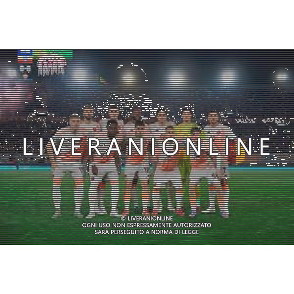TVEM March 29, 2025 Lecce, Italy - US Lecce vs AS Roma - Italian soccer serie A 2024/25 - Via Del Mare Stadium. In the pic: AS Roma team line up - FORMAZIONE ©TVEM Emmanuele Mastrodonato - AGENZIA ALDO LIVERANI SAS