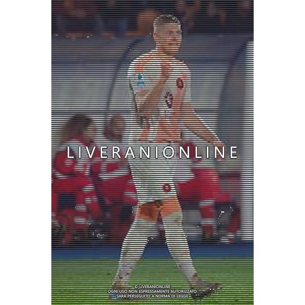 TVEM March 29, 2025 Lecce, Italy - US Lecce vs AS Roma - Italian soccer serie A 2024/25 - Via Del Mare Stadium. In the pic: Artem Dovbyk of AS Roma celebrates after scoring a goal ©TVEM Emmanuele Mastrodonato - AGENZIA ALDO LIVERANI SAS