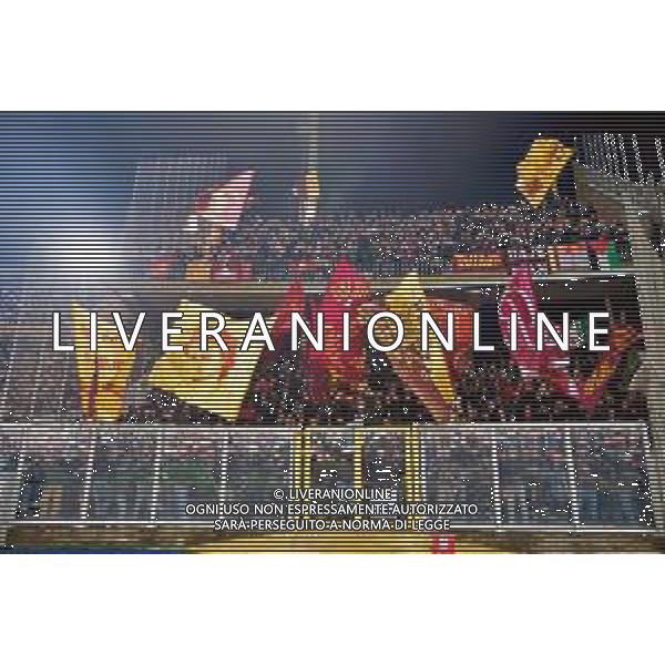 TVEM March 29, 2025 Lecce, Italy - US Lecce vs AS Roma - Italian soccer serie A 2024/25 - Via Del Mare Stadium. In the pic: Supporters of AS Roma - tifosi ©TVEM Emmanuele Mastrodonato - AGENZIA ALDO LIVERANI SAS