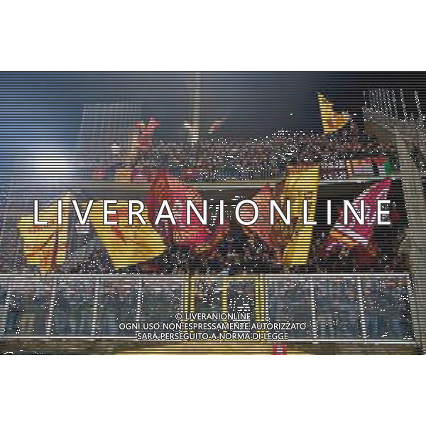 TVEM March 29, 2025 Lecce, Italy - US Lecce vs AS Roma - Italian soccer serie A 2024/25 - Via Del Mare Stadium. In the pic: Supporters of AS Roma - tifosi ©TVEM Emmanuele Mastrodonato - AGENZIA ALDO LIVERANI SAS