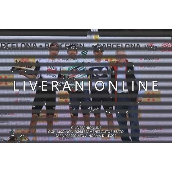 30-03-2025 Vuelta A Catalunya; Tappa 07 Barcelona - Barcelona; 2025, Red Bull - Bora Hansgrohe; 2025, Uae Team Emirates - Xrg; 2025, Movistar; Roglic, Primoz; Ayuso Pesquera, Juan; Mas, Enric; Barcelona; ©SIROTTI - AGENZIA ALDO LIVERANI SAS