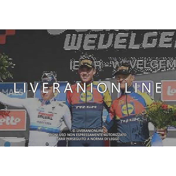 30-03-2025 Gent - Wevelgem; 2025, Lidl - Trek; 2025, Soudal - Quick Step; Pedersen, Mads; Merlier, Tim; Milan, Jonathan; Wevelgem; ©SIROTTI - AGENZIA ALDO LIVERANI SAS