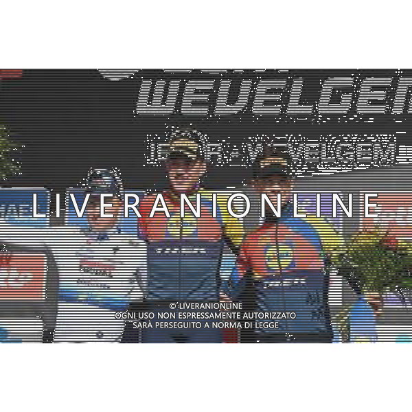 30-03-2025 Gent - Wevelgem; 2025, Lidl - Trek; 2025, Soudal - Quick Step; Pedersen, Mads; Merlier, Tim; Milan, Jonathan; Wevelgem; ©SIROTTI - AGENZIA ALDO LIVERANI SAS