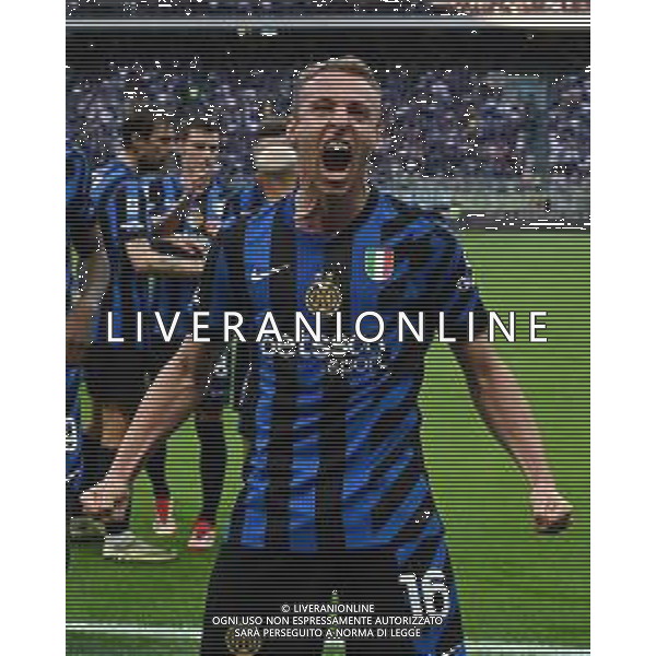 Inter vs Udinese nella foto Davide Frattesi (Inter) esultanza dopo il gol del 2 a 0 Milano 30-03-2025 Stadio Giuseppe Meazza - San Siro Campionato Serie A Enilive - 30a giornata foto Roberto Garavaglia/Agenzia Aldo Liverani sas- AGENZIA ALDO LIVERANI SAS