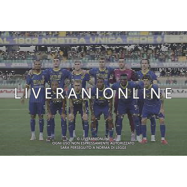 Hellas Verona team photo during Hellas Verona FC vs AC Parma, 30° Serie A Enilive 2024-25 game at Marcantonio Bentegodi stadium in Verona (VR), Italy, on March 31, 2025. (Photo by Davide Casentini) foto davide casentini-ag aldo liverani sas