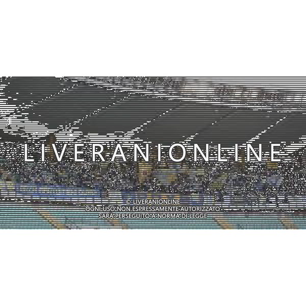 Tifosi - Parma fans show their support during Hellas Verona FC vs AC Parma, 30° Serie A Enilive 2024-25 game at Marcantonio Bentegodi stadium in Verona (VR), Italy, on March 31, 2025. (Photo by Davide Casentini) - AGENZIA ALDO LIVERANI SAS