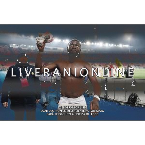 TVEM March 29, 2025 Lecce, Italy - US Lecce vs AS Roma - Italian soccer serie A 2024/25 - Via Del Mare Stadium. In the pic: Manu Kone’ of AS Roma ©TVEM Emmanuele Mastrodonato - AGENZIA ALDO LIVERANI SAS