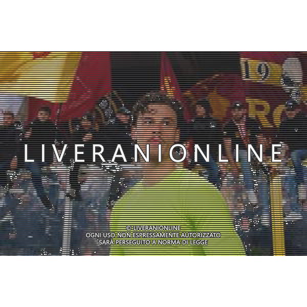 TVEM March 29, 2025 Lecce, Italy - US Lecce vs AS Roma - Italian soccer serie A 2024/25 - Via Del Mare Stadium. In the pic: Mile Svilar of AS Roma ©TVEM Emmanuele Mastrodonato - AGENZIA ALDO LIVERANI SAS