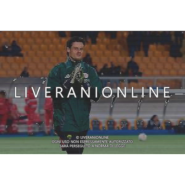 TVEM March 29, 2025 Lecce, Italy - US Lecce vs AS Roma - Italian soccer serie A 2024/25 - Via Del Mare Stadium. In the pic: Mile Svilar of AS Roma ©TVEM Emmanuele Mastrodonato - AGENZIA ALDO LIVERANI SAS