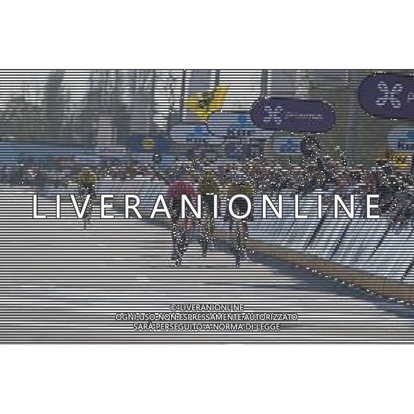 02-04-2025 Dwars Door Vlaanderen; 2025, Ef Education - Easypost; 2025, Visma - Lease A Bike; Powless, Neilson; Van Aert, Wout; Benoot, Tiesj; Jorgenson, Matteo; Waregem; ©SIROTTI - AGENZIA ALDO LIVERANI SAS