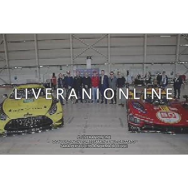 BOLOGNA 03 04 2025 conferenza stampa di presentazione della FIA WEC 6 Ore di Imola, in programma dal 18 al 20 aprile, svoltasi in data odierna al TAG dell\'Aeroporto Guglielmo Marconi di Bologna.NELLA FOTO DA SINISTRA ASSESSORE ALL\'AUTODROMO ENZO E DINO FERRARI ELENA PENAZZI,DIRETTORE DEL\'AUTODROMO ENZO E DINO FERRARI PIETRO BENVENUTI,PILOTA WEC MERCEDES MAXIME MARTIN,FREDERIC LEQUIEN CEO FIA WEC,NICKLAS NIELSEN PIOTA FERRARI WEC,SINDACO DI IMOLA MARCO PANIERI,PRESIDENTE DELL\'AUTODROMO ENZO E DINO FERRARI GIANCARLO MINARDI E PAOLO SGROPPO DIRETTORE AEREOPORTO DI BOLOGNA ©SANNA - AGENZIA ALDO LIVERANI SAS